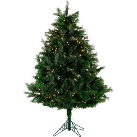 ALMO FULFILLMENT SERVICES LLC Fraser Hill Farm Artificial Christmas Tree - 5 Ft. Northern Cedar Teardrop - Clear LED Lights FFNC050-5GREZ